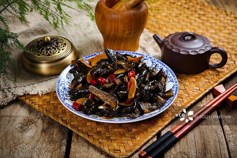 爽口清脆酱油泡黄瓜图片素材