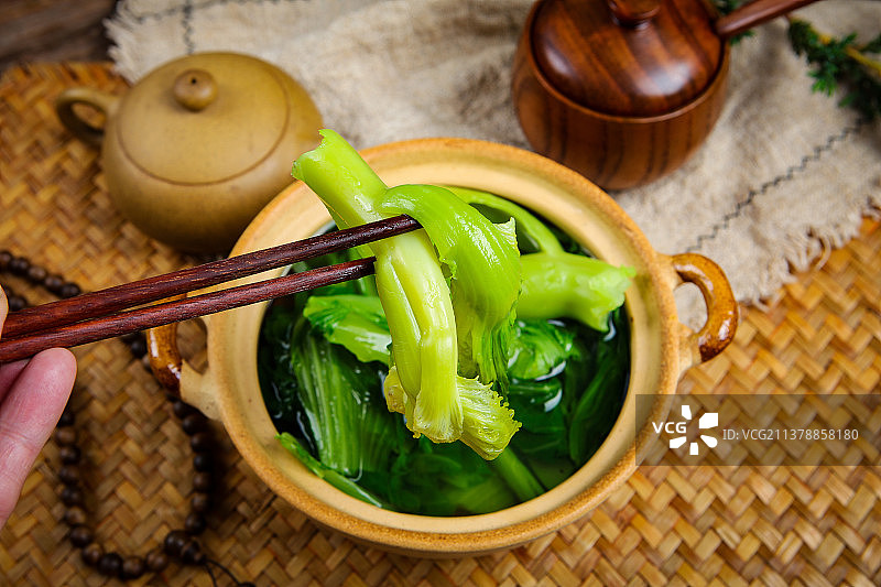 清香可口芥菜汤图片素材