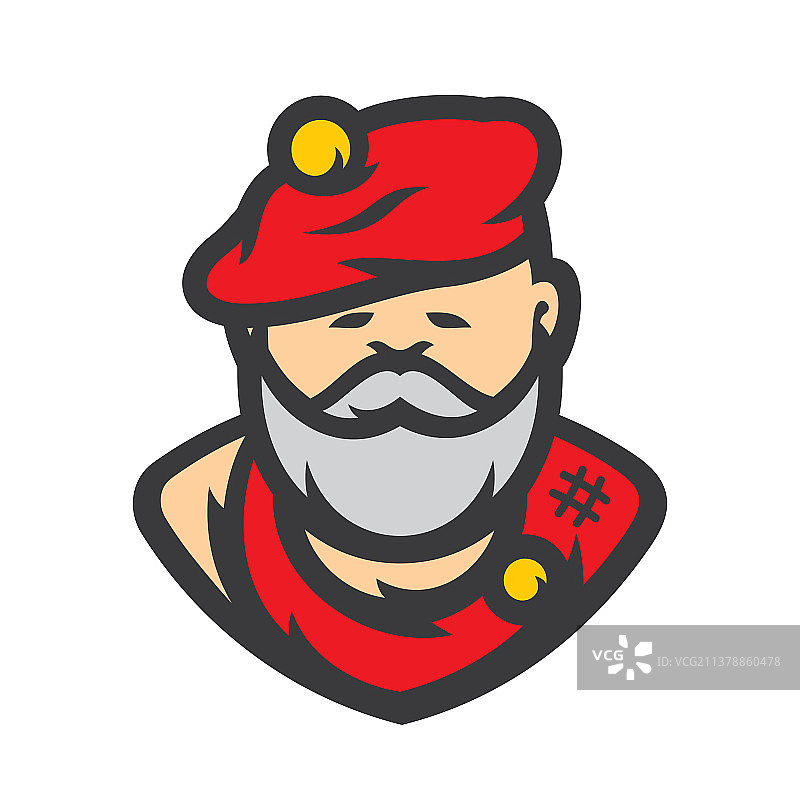 穿着苏格兰短裙的男人卡通图片素材