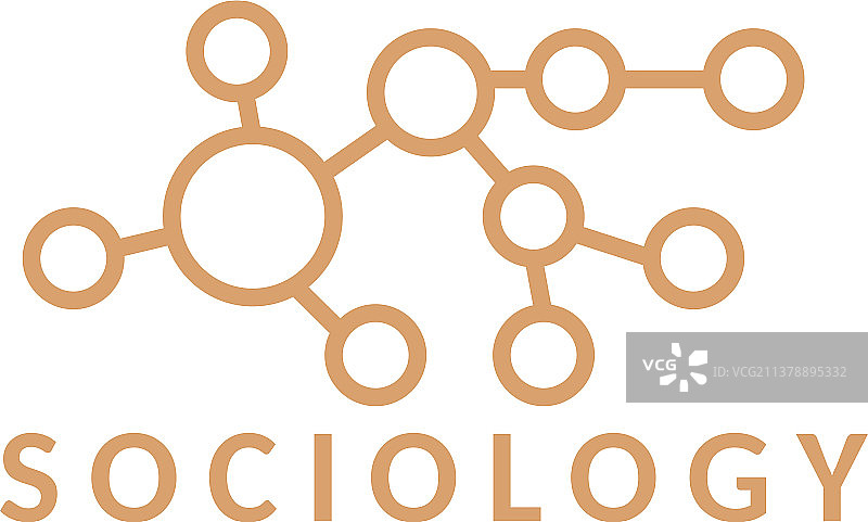 白色背景上的社会学标志图片素材