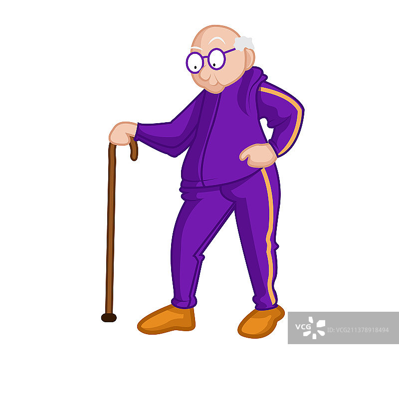 穿着运动衫的老年人图片素材
