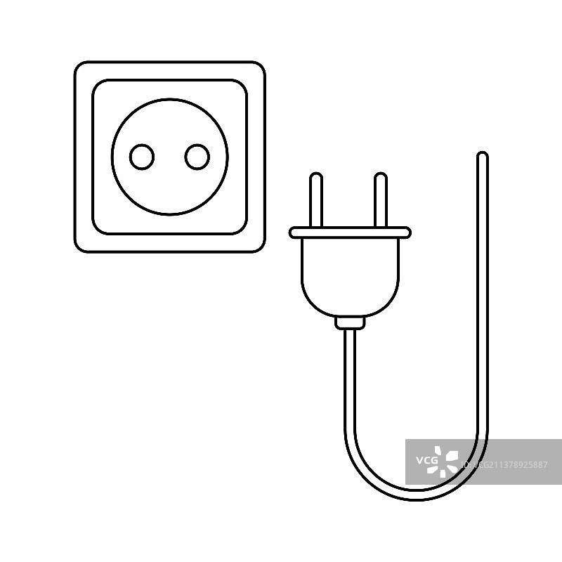 插座简约设计轮廓图片素材