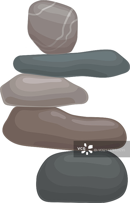 大石头上放着一些小石头图片素材