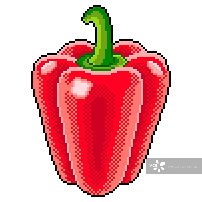 像素甜椒细节图图片素材