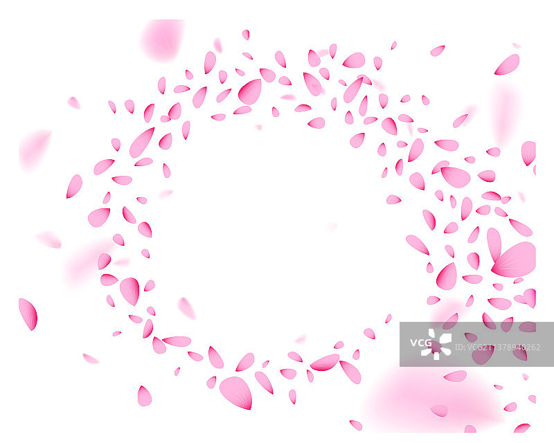 风中飞舞的粉色花瓣图片素材