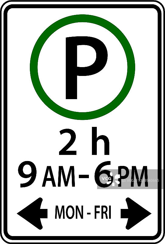 美国交通道路停车标志图片素材