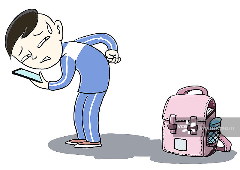 插画：大书包图片素材