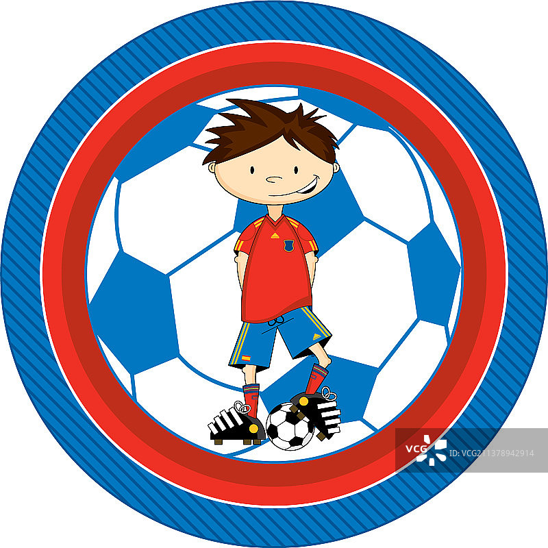 卡通的足球运动员图片素材