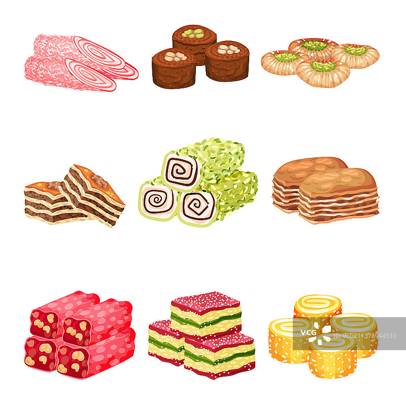 东方甜点组合图片素材