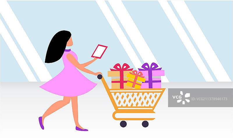 在线购物或在线商店概念页面图片素材