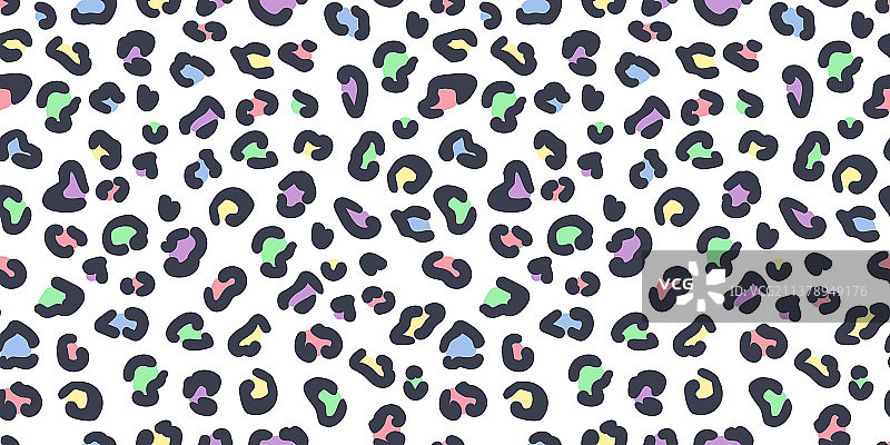彩色豹纹印花斑点图片素材