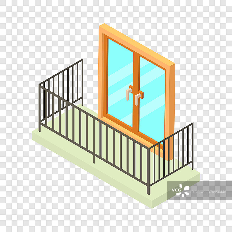 阳台图标2.5D风格图片素材