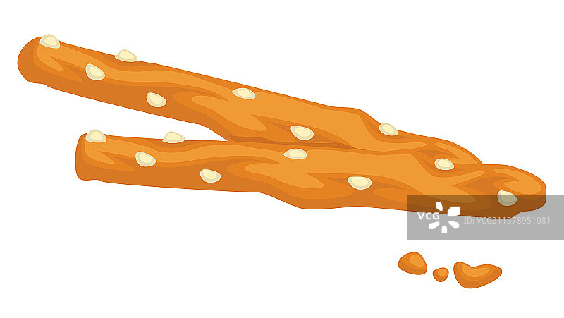 盐或芝麻面包棒小吃图片素材