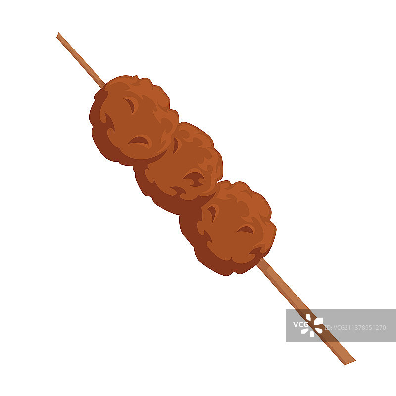 木棍串肉丸图片素材