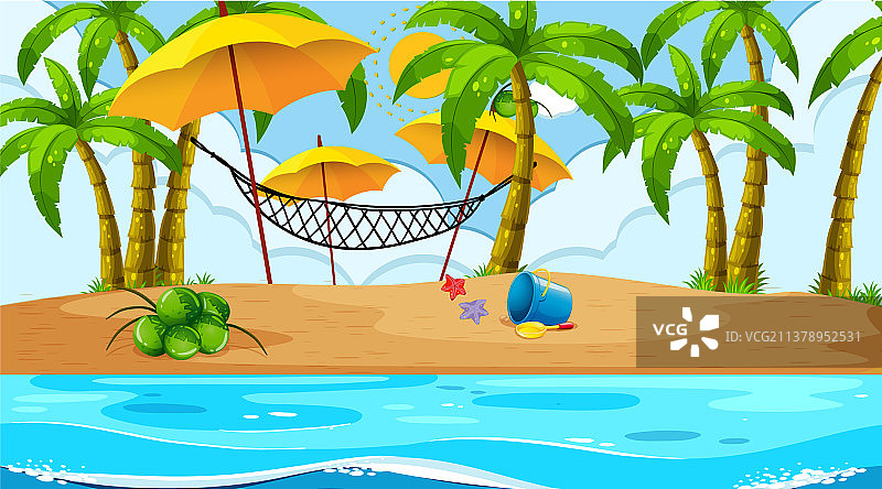 空旷的自然海滩海岸风光图片素材