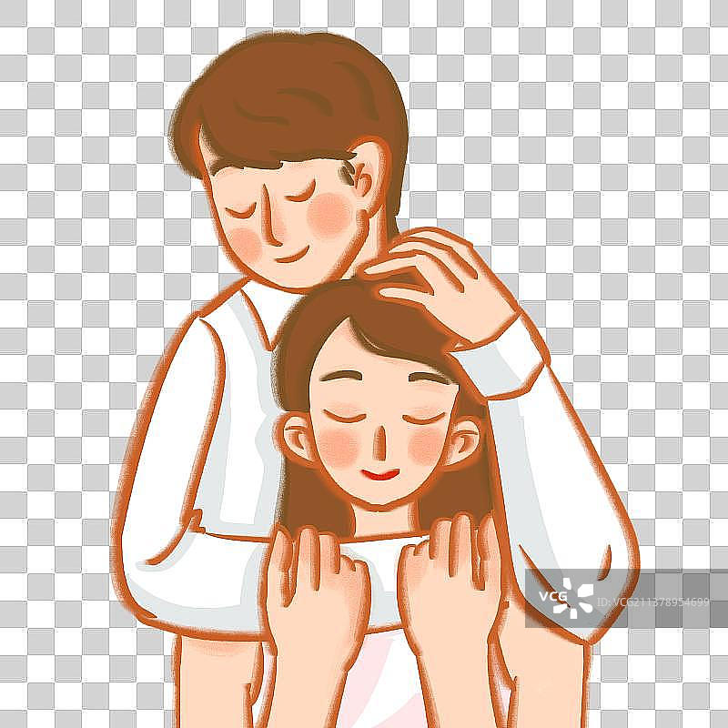 一对情侣在拥抱图片素材