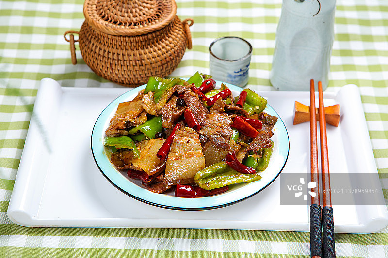 辣椒炒回锅肉图片素材