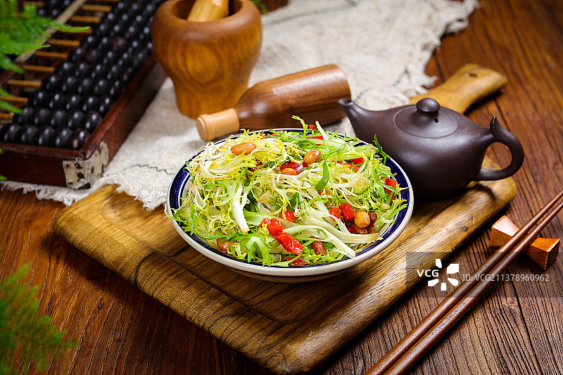 凉拌苦菊菜图片素材