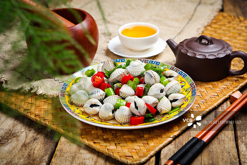 凉拌泥蚶生腌血蚶图片素材