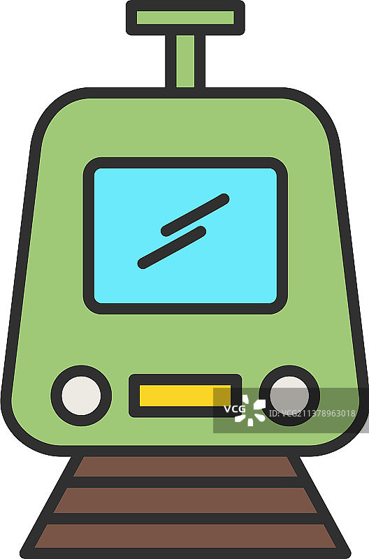 列车线路填充图标图片素材