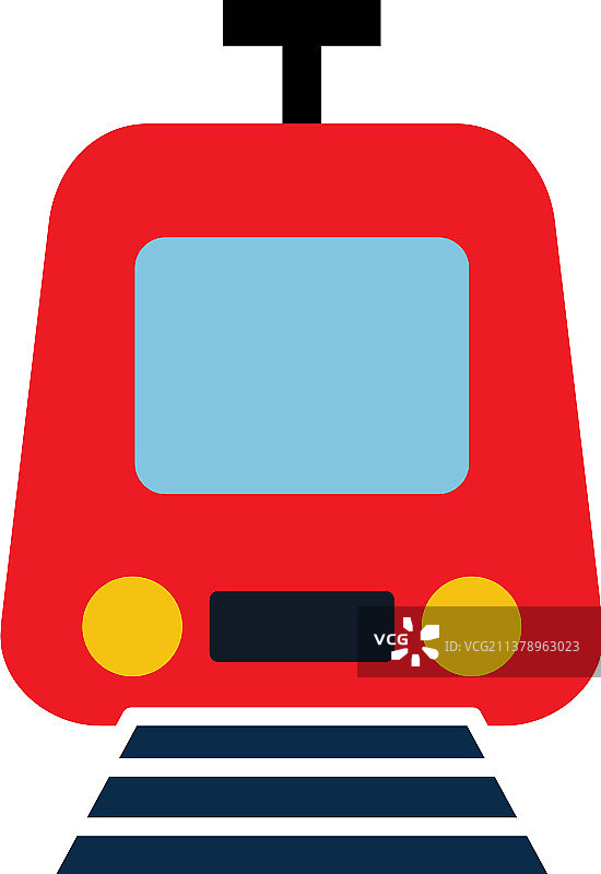 扁平风格多色列车图片素材