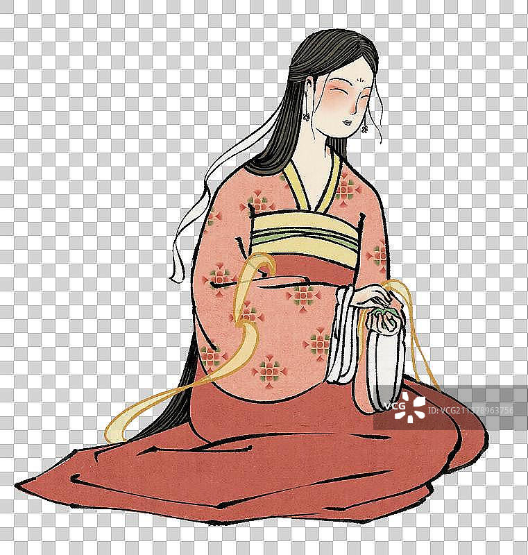 浓情端午春天夏天古风美人手工包粽子图片素材