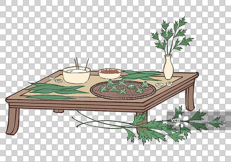 浓情端午春天夏天古风手工包粽子图片素材