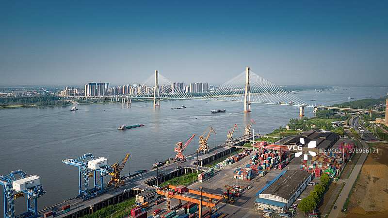 安庆长江大桥（码头）图片素材