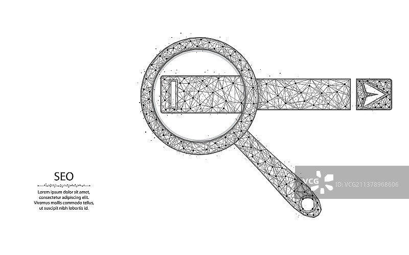 网页搜索多边形设计放大镜图片素材