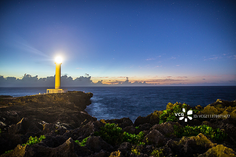 冲绳海景灯塔图片素材