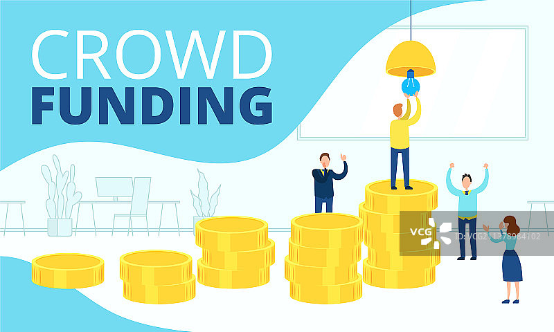 扁平风众筹方式图片素材