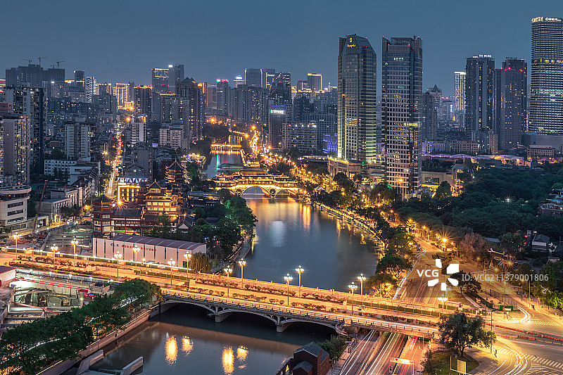 成都九眼桥、合江亭夜景1图片素材