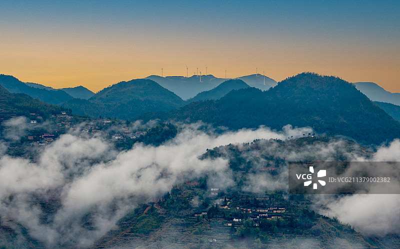 浙江省丽水市景宁畲族自治县英川镇百山祖国家公园东大门山村图片素材