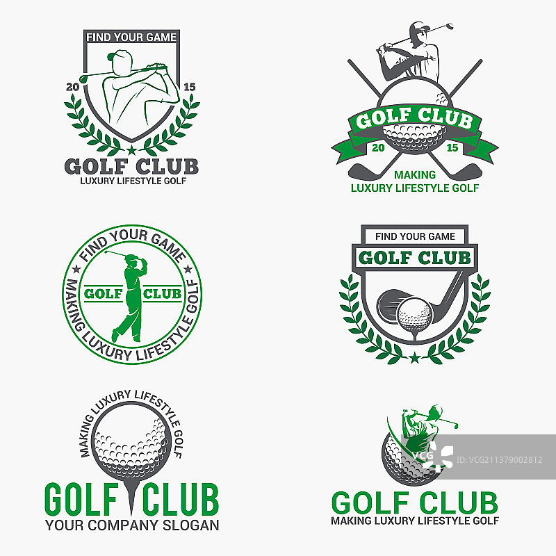 高尔夫标志设计图片素材