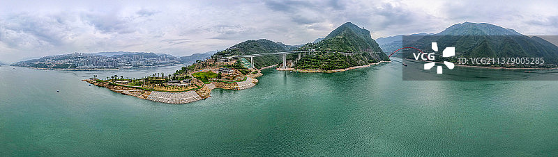 重庆巫山宁江渡全景图片素材