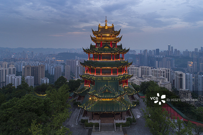 鸿恩阁--重庆市江北区观音桥街道鸿恩寺森林公园图片素材