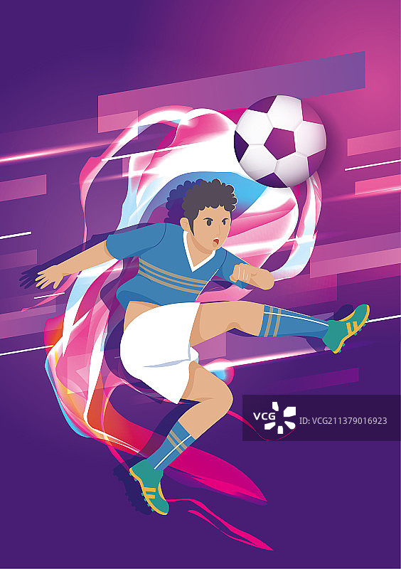 足球火热比赛扁平风插画图片素材