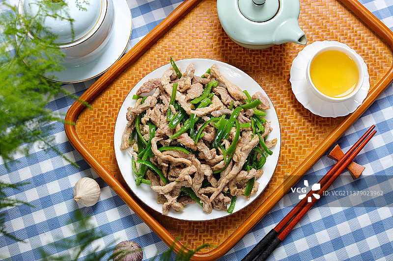 青椒炒肉丝图片素材