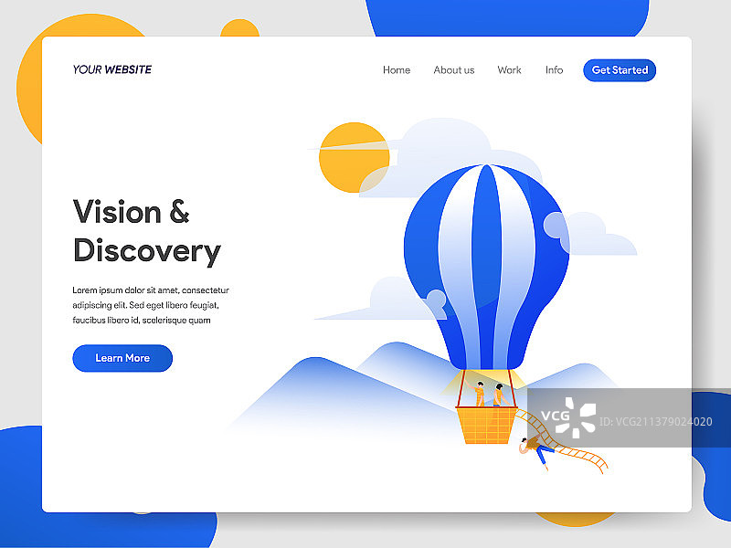 愿景探索引导页模板图片素材