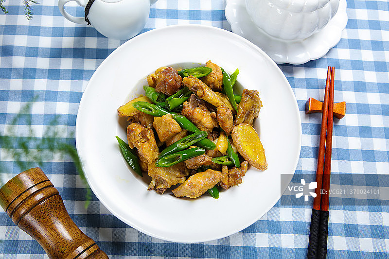 美味诱人的青椒鸡图片素材
