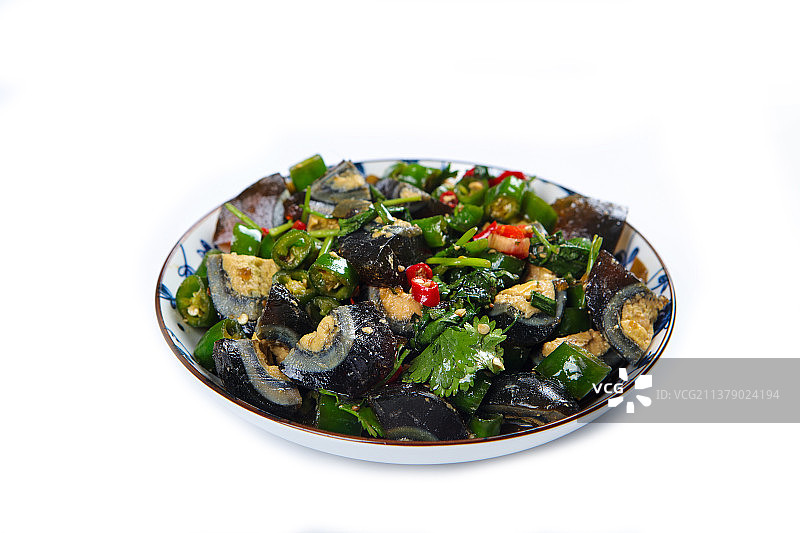 好吃的青椒皮蛋图片素材