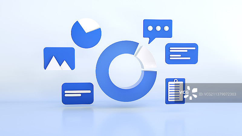 3d大数据商务风图表图片素材