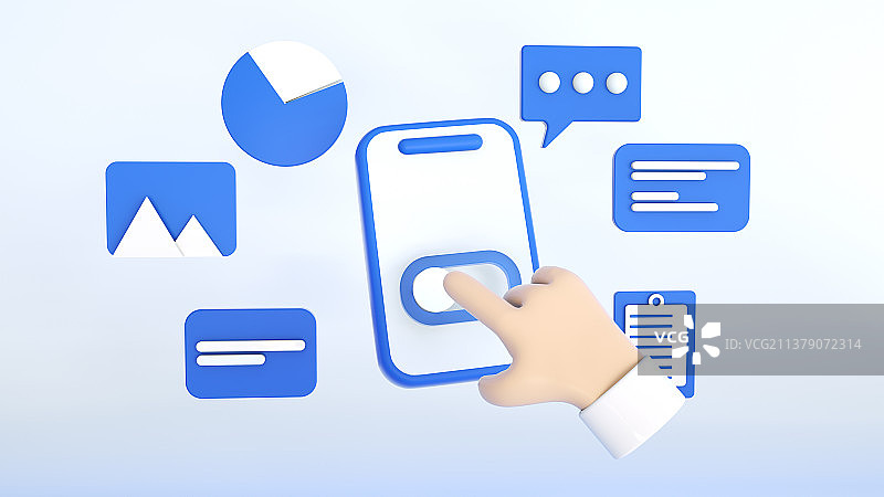 3d大数据商务风图表图片素材