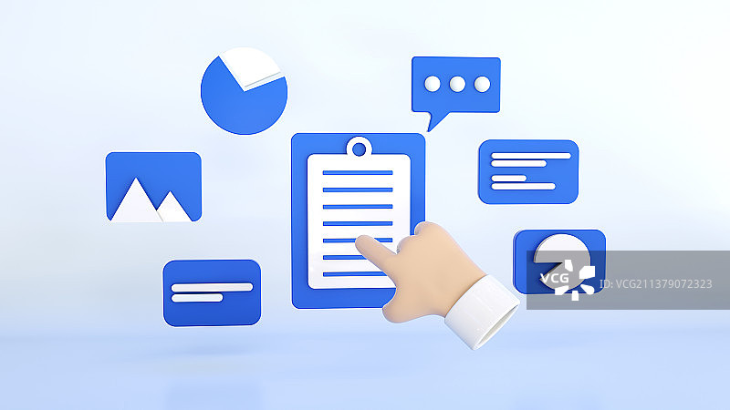 3d大数据商务风图表图片素材