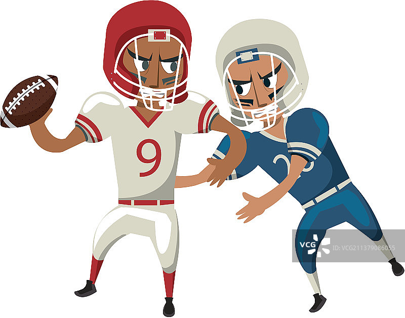美式足球运动卡通游戏图片素材