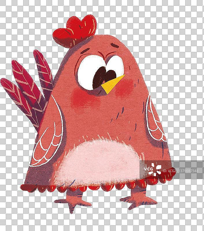 一只思考的公鸡图片素材