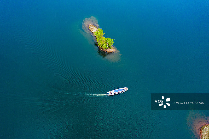 成都三岔湖航拍风光图片素材