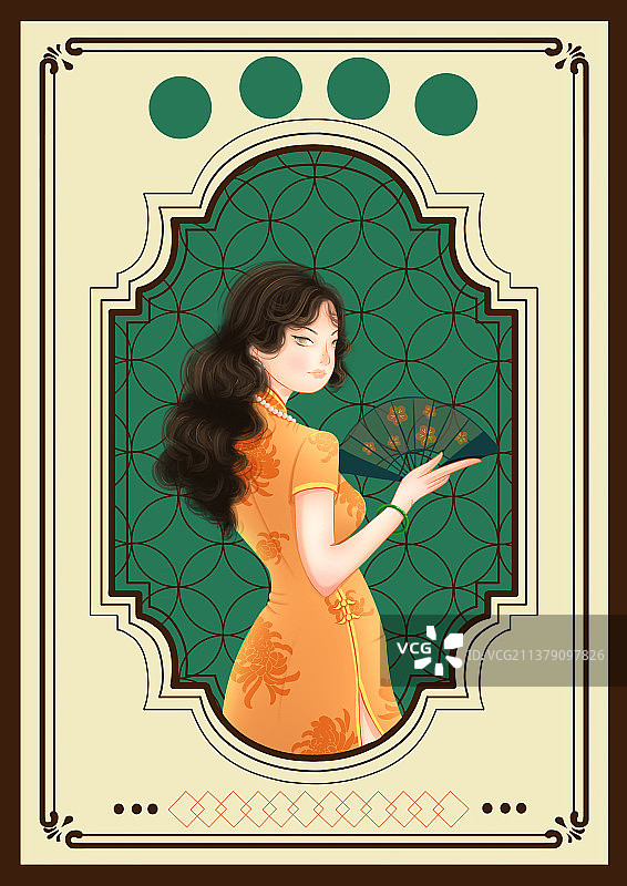 民国风少女图片素材