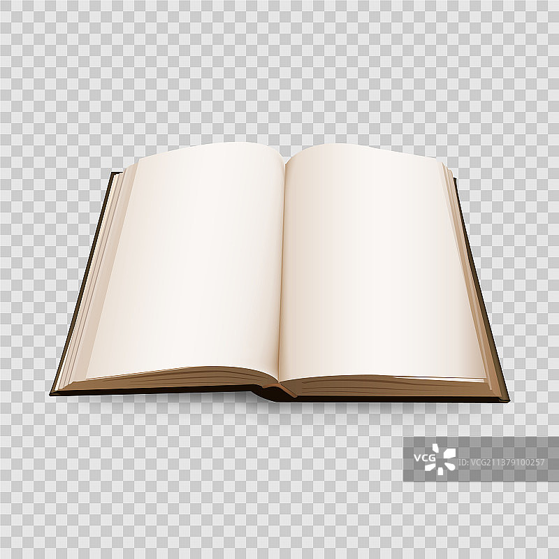 透明背景上隔离的3D打开的书图片素材