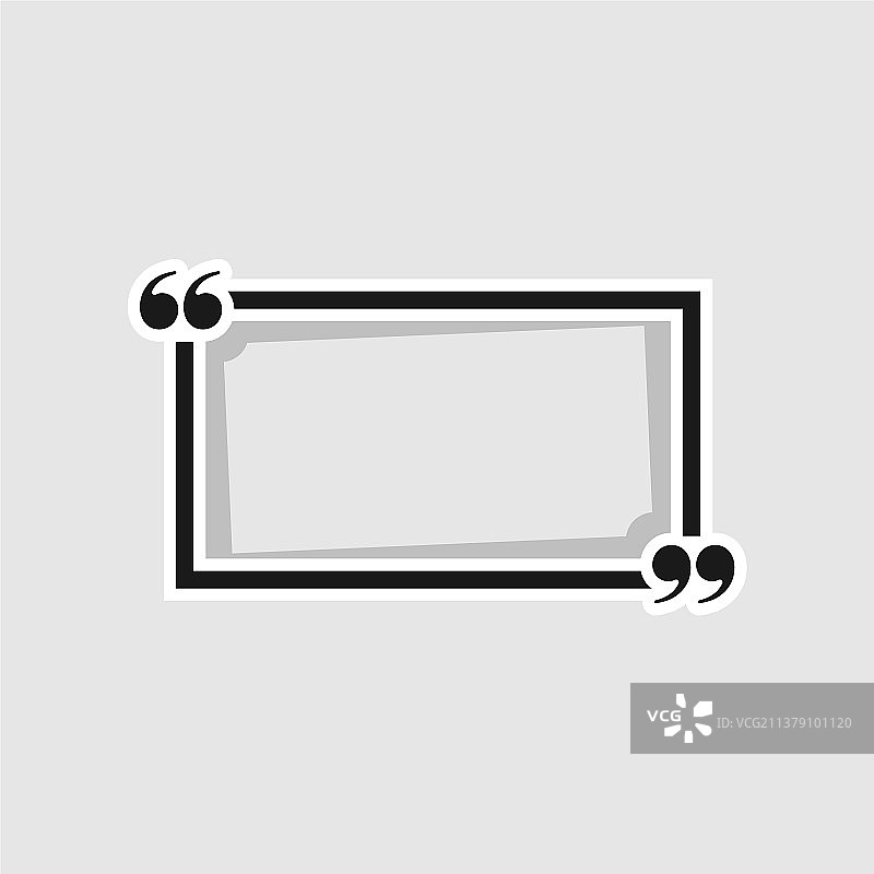 白色背景上隔离的引言框架图片素材